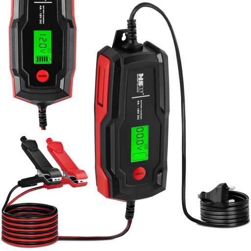 LCD 70 W 12 V 4 A automatinis automobilio akumuliatoriaus įkroviklis