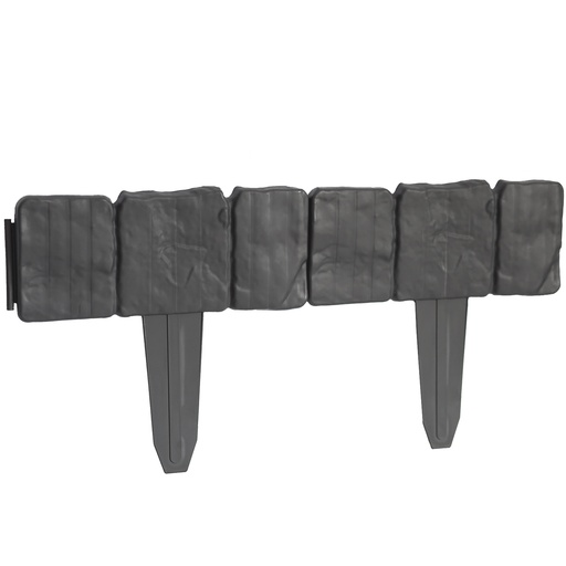 Akmens imitacijos vejos apvadai palisade STONE 2,5 m - pilka