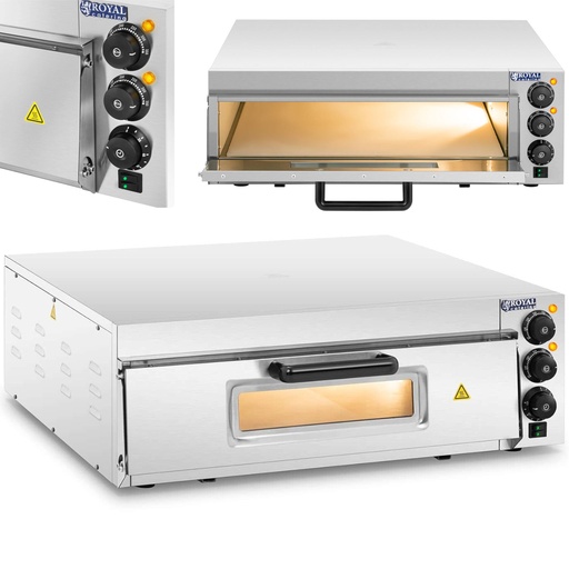 Vienguba picų kepimo krosnelė su stiklu 1 pica 60 cm 230 V 3000 W