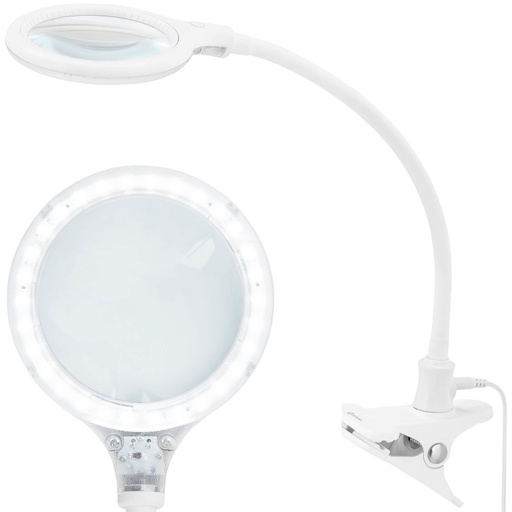 Kosmetikos darbo vietos lempa, didinanti 5 dioptrijų 30x LED dia. 125 mm