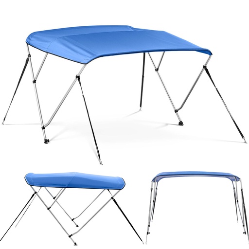 Bimini stogelis valčiai 3 arkos 178 x 175 x 116 cm kobalto mėlyna