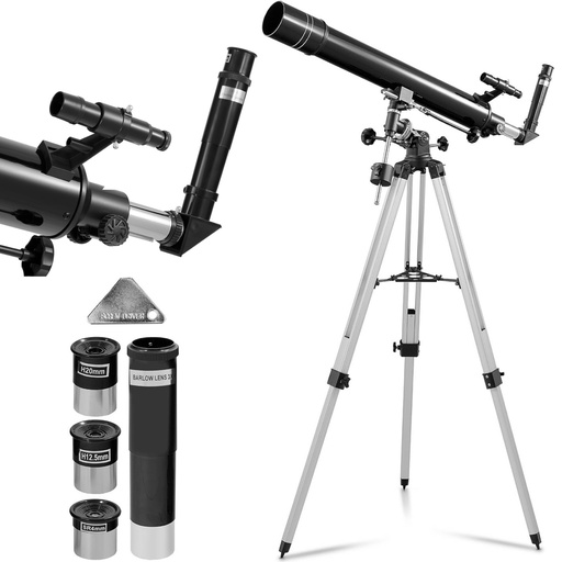 Teleskopas teleskopas refraktorius astronominis teleskopas Mėnulio planetų stebėjimui 900 mm dia 80 mm
