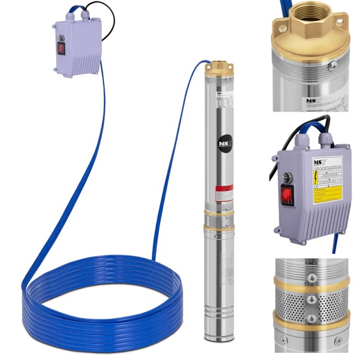 Iegremdējamais akas sūknis STAL 100 W 6000 l/h līdz 72 m