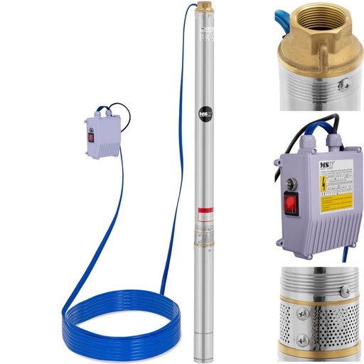 Iegremdējamais akas sūknis STAL 1000 W 3800 l/h līdz 85 m