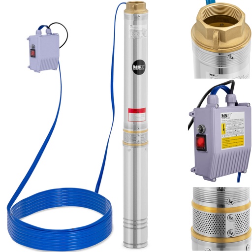 Iegremdējamais akas sūknis STAL 1500 W 10800 l/h līdz 54 m
