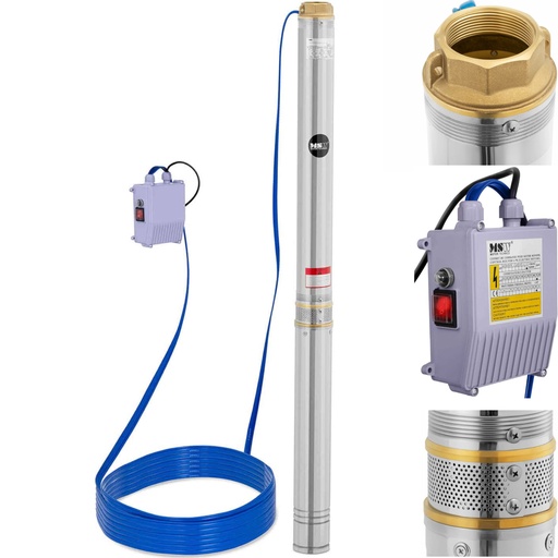 Iegremdējamais akas sūknis STAL 3000 W 10800 l/h līdz 96 m
