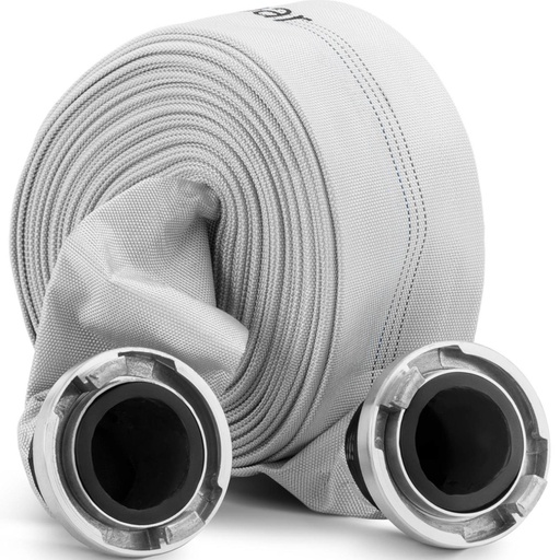 Firefighter's flat flat hose for water with storz 3'' 76 mm 8-24 bar 30 m