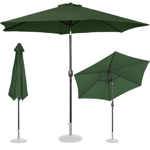 Garden umbrella round large tilt with crank 300 cm diameter green.
