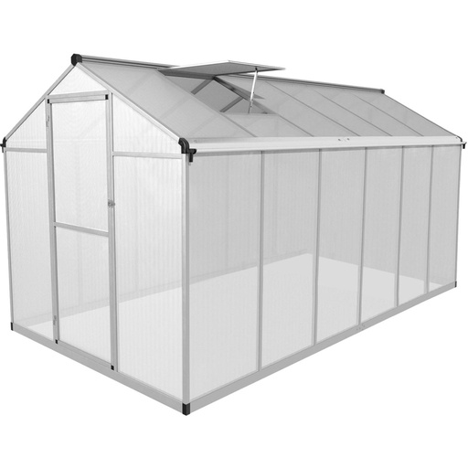 Greenhouse polycarbonate garden greenhouse 362 x 190 x 195 cm