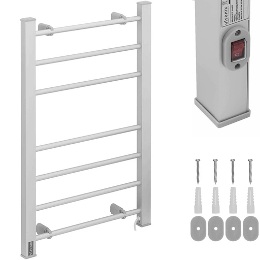 Electric bathroom wall heater 7 rods 120 W - gray