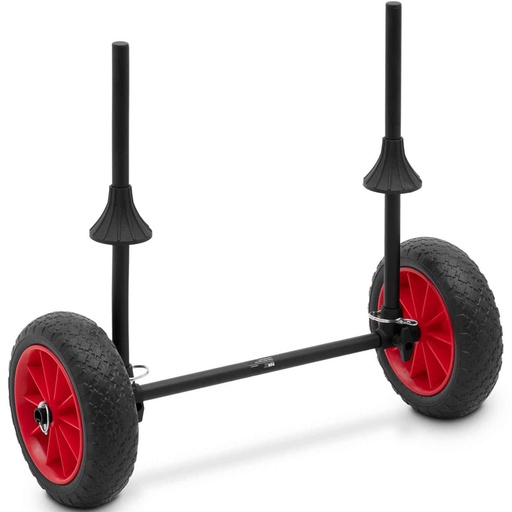 Canoe cart for transporting a canoe canoe adjustable