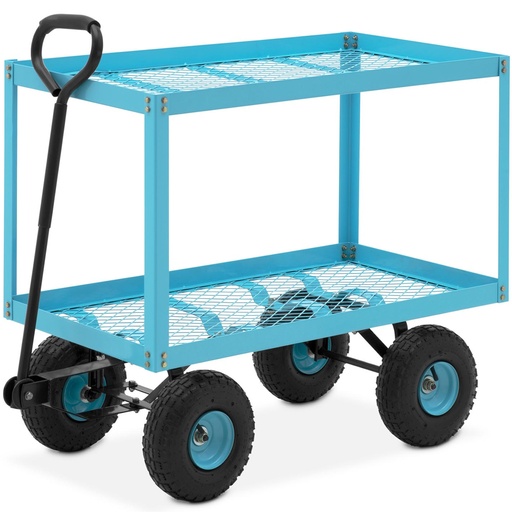 Garden transport cart 2 levels with mesh up to 150 kg