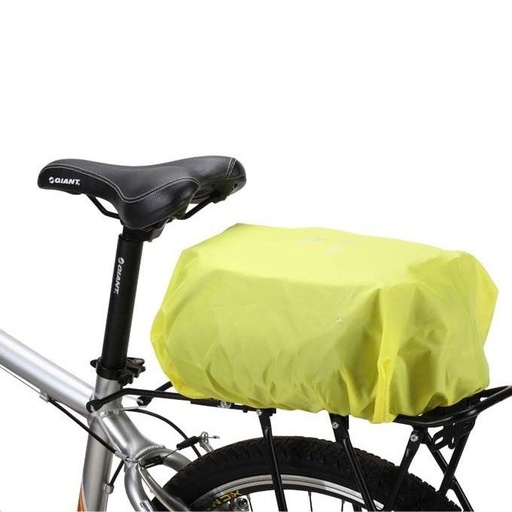 Universal rain cover with rubber band for bicycle bag backpack green