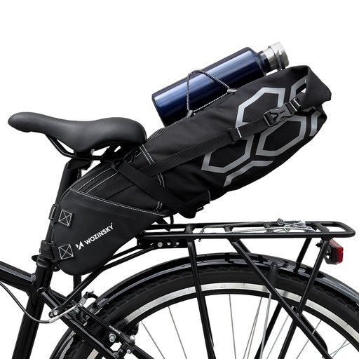 Capacious bicycle under seat bag seat bag large 12 l black