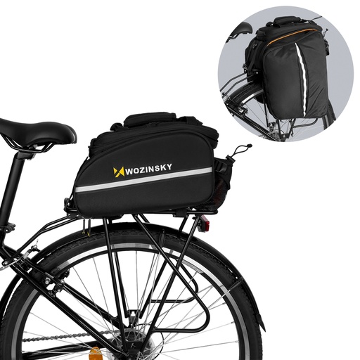 Large bike rack bag 35l + rain cover black