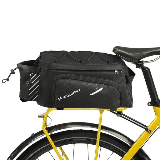 Bike rack bag with shoulder strap 9l rain cover black
