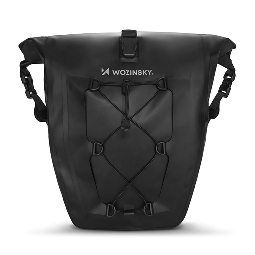 Waterproof bicycle rack pannier bag 25l black