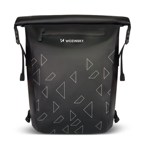 Waterproof bike rack backpack bike bag 2in1 23l black