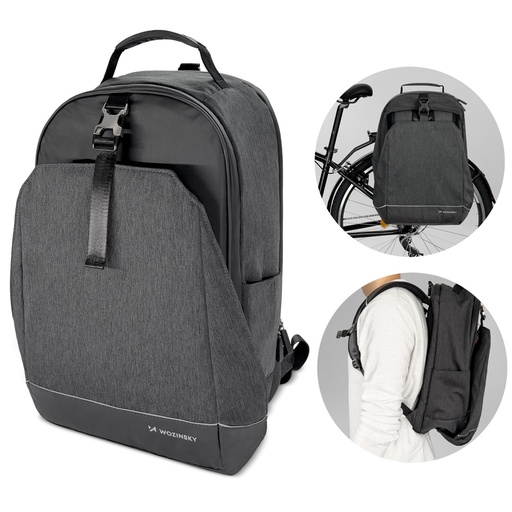 Bike rack backpack bike bag with rack 2in1 30l black