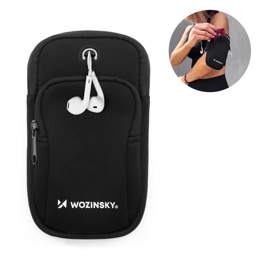 Running phone armband black