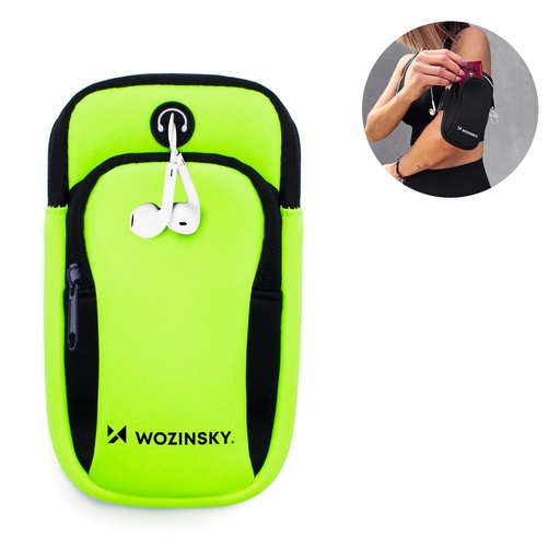 Running phone armband green