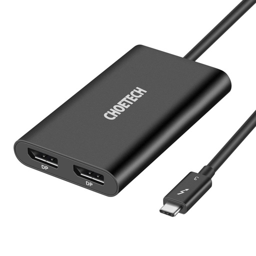 C tipo "Thunderbolt 3" USB jungties "Thunderbolt 3" adapterio daliklis, juodas