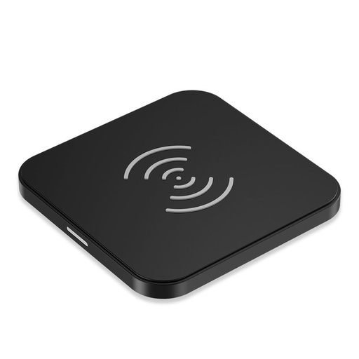 "Qi" 10 W belaidis įkroviklis telefonui ir ausinėms, juodas