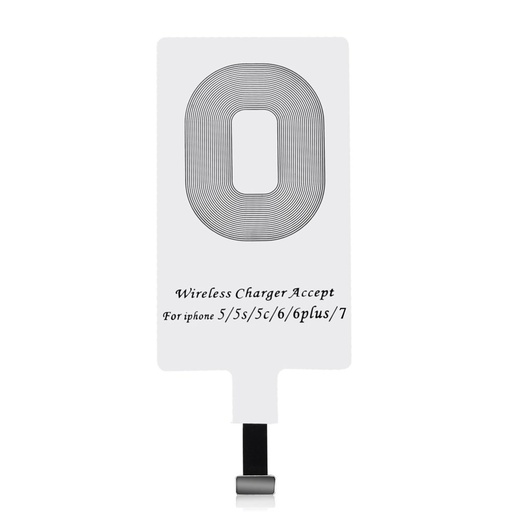 "Qi" belaidžio įkrovimo adapteris "Lightning" indukcinis įdėklas, baltas