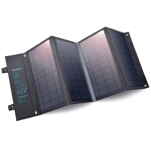 Solar travel solar charger USB USB C 36W QC PD grey