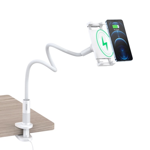 Flexible phone holder with wireless charger 10W white