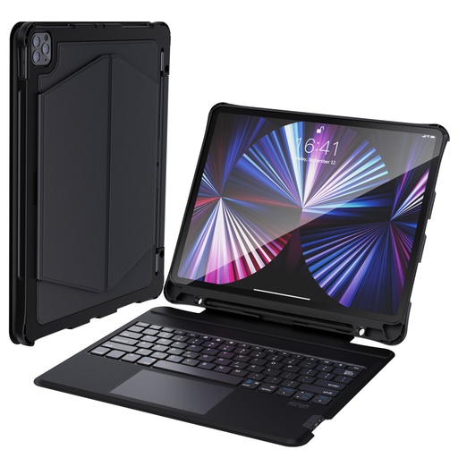 Tastatūras futrālis iPad Pro 12,9" + Bluetooth bezvadu tastatūra melns