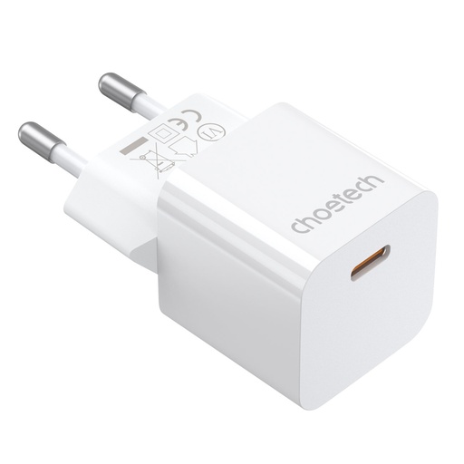 20 W USB C tipa tīkla lādētājs, balts