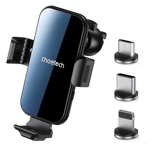 Inductive charger with car holder + magnetic tips black