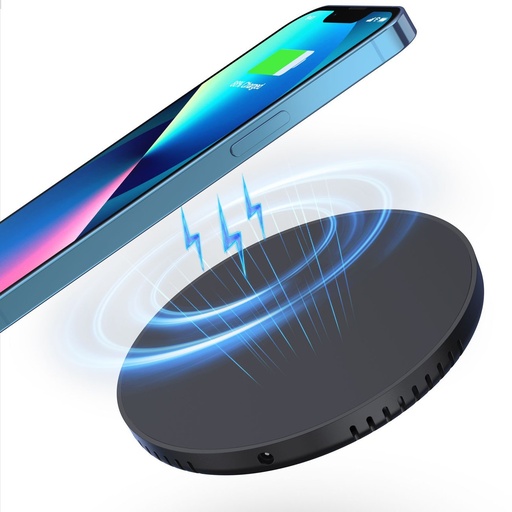 10W under-counter inductive charger + EU charger with power cable black