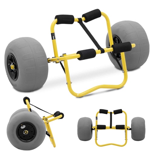 Transport cart for carrying canoe up to 75 kg