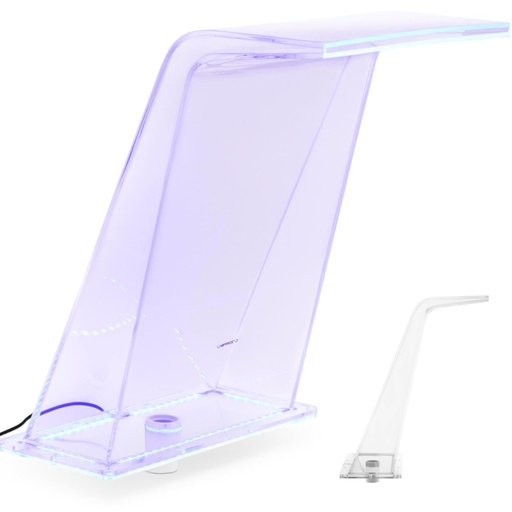 Krioklio snapelis su LED apšvietimu 45 cm vandens išleidimo anga 395 mm