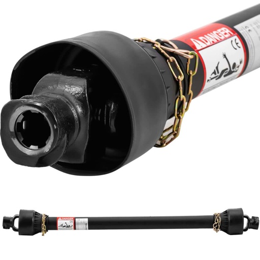 Jaudas noņemšanas vārpsta 127-194 cm Teleskopiskā kardāniskā vārpsta 1 3/8'' 6 zobi