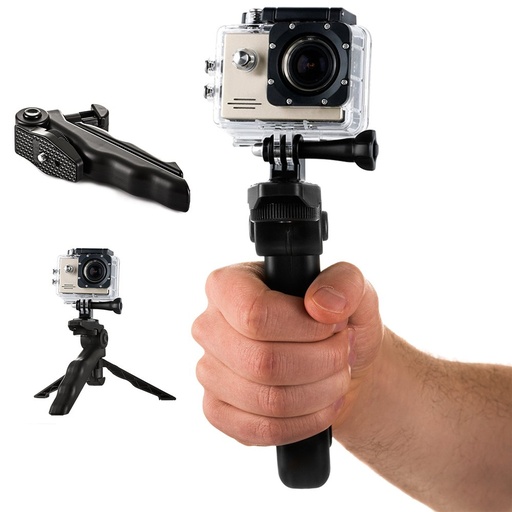 Holder with mini tripod for GoPro SJCAM sports camera black