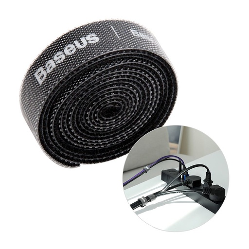 Cable organizer velcro tape velcro 1m black
