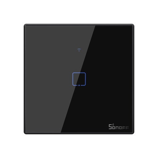 Touch light switch WiFi 433 MHz RF button black T3EU1C-TX