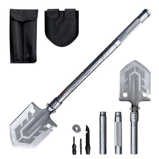 Multifunctional shovel folding survival knife screwdriver glass breaker 10in1