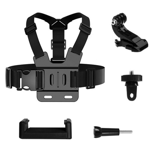 Aksesuāru komplekts GoPro sporta kamerai DJI Insta360 SJCam Eken krūšu siksna