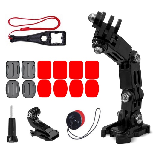 Ķiveres stiprinājuma piederumu komplekts GoPro sporta kamerai DJI Insta360 SJCam Eken