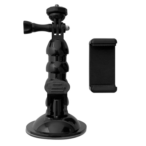 Turētājs ar piesūcekni GoPro sporta kamerai DJI Insta360 SJCam Eken + adapteris viedtālrunim