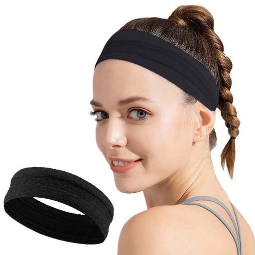 Sports headband for running fitness exercises black