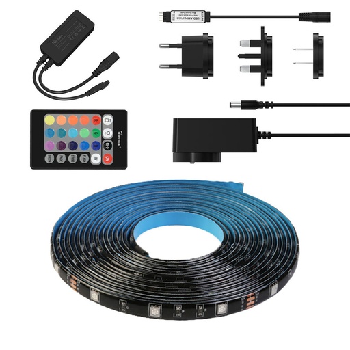 LED ūdensnecaurlaidīga viedā sloksne RGB tālvadības pults strāvas padeve WiFi 2m