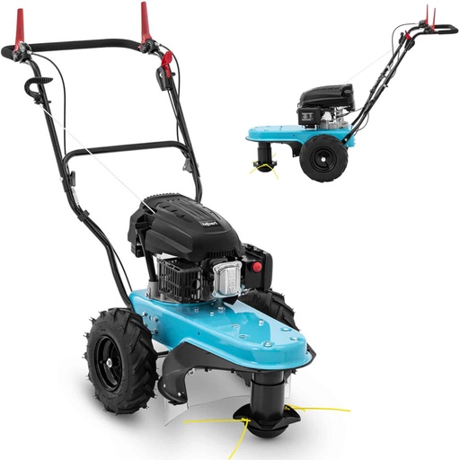 Benzīna zāles pļāvējs augstai zālei un nezālēm ar 58 cm 3 kW motoru