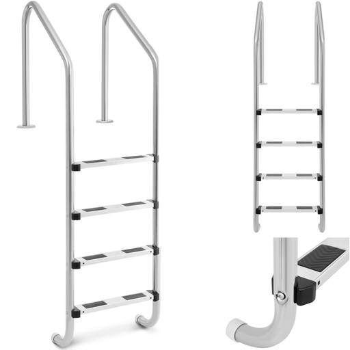 Nerūdijančio plieno baseino kopėčios 4 pakopos 1820 mm