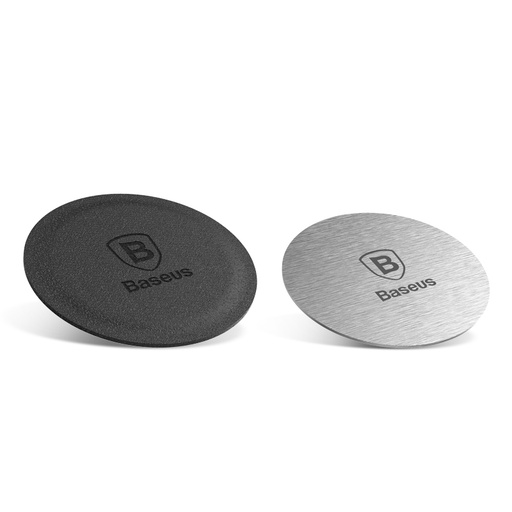 Self-adhesive metal sheet caps for magnetic phone holders silver