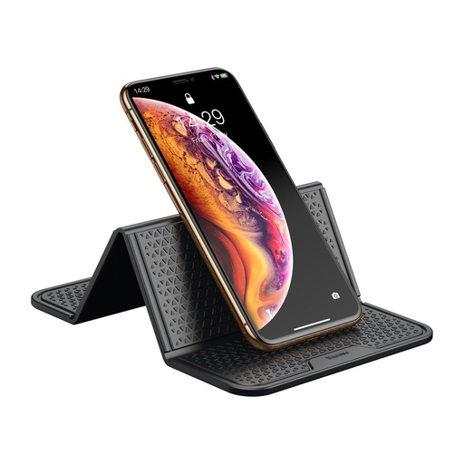 Folding self-adhesive non-slip mat stand nanopad black